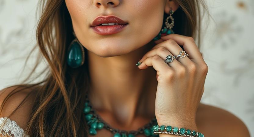 green kyanite ring